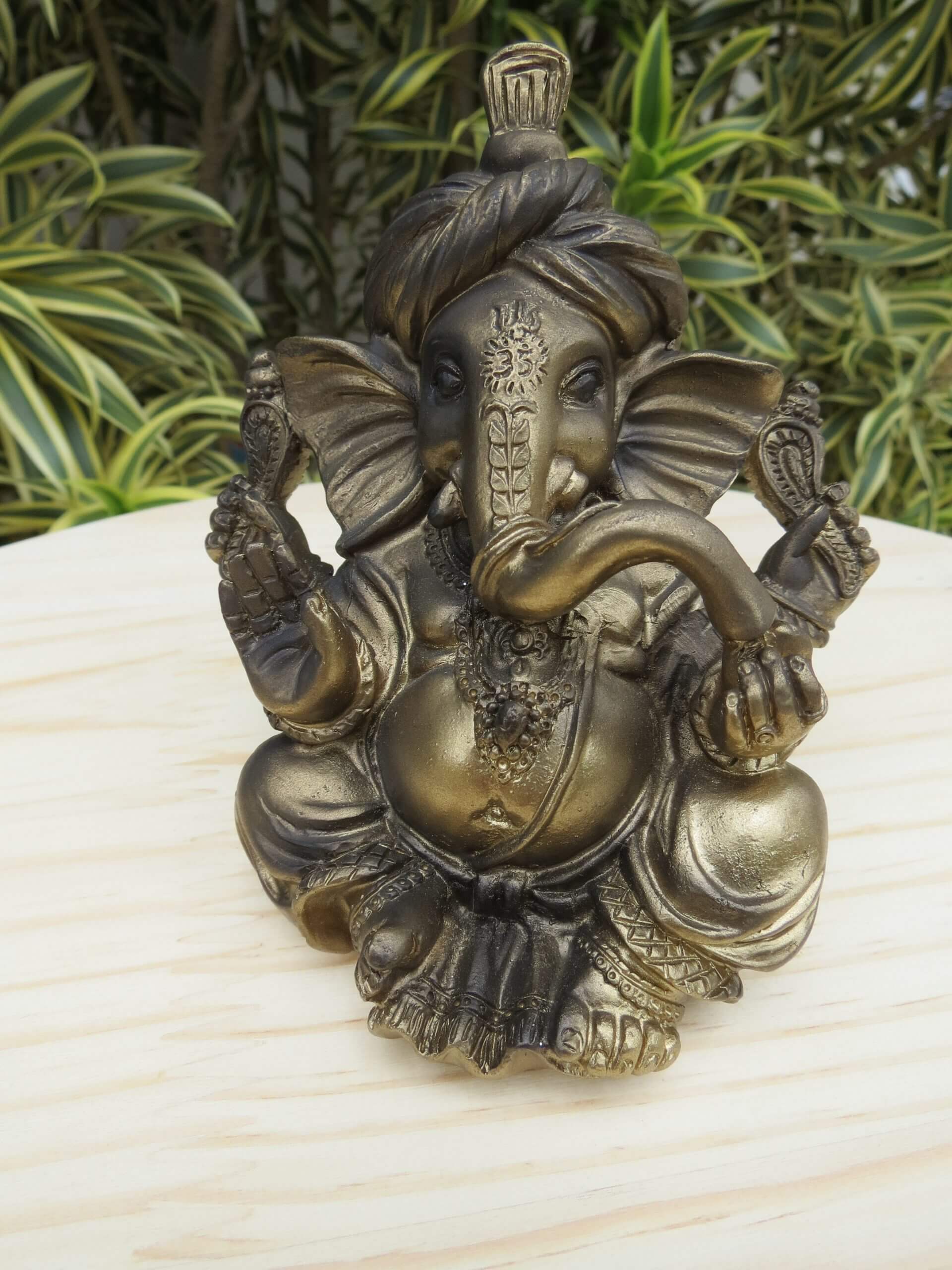 Estátua Rústica de Ganesha